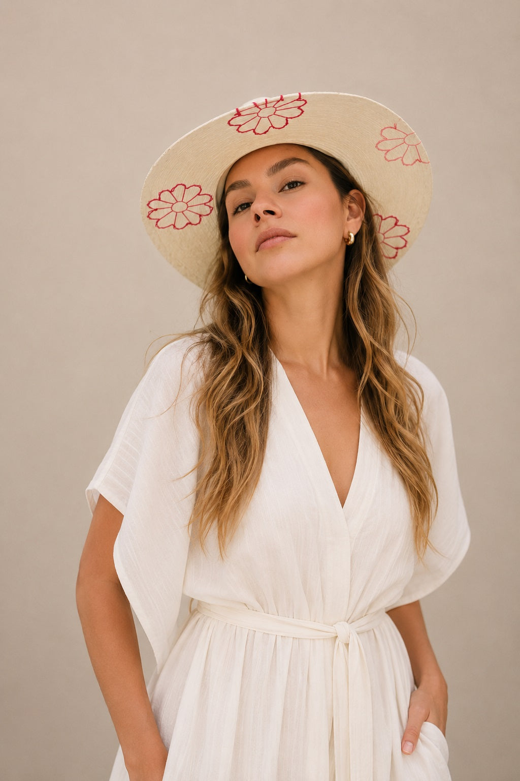 Sevasti Straw Indiana Crown Hat