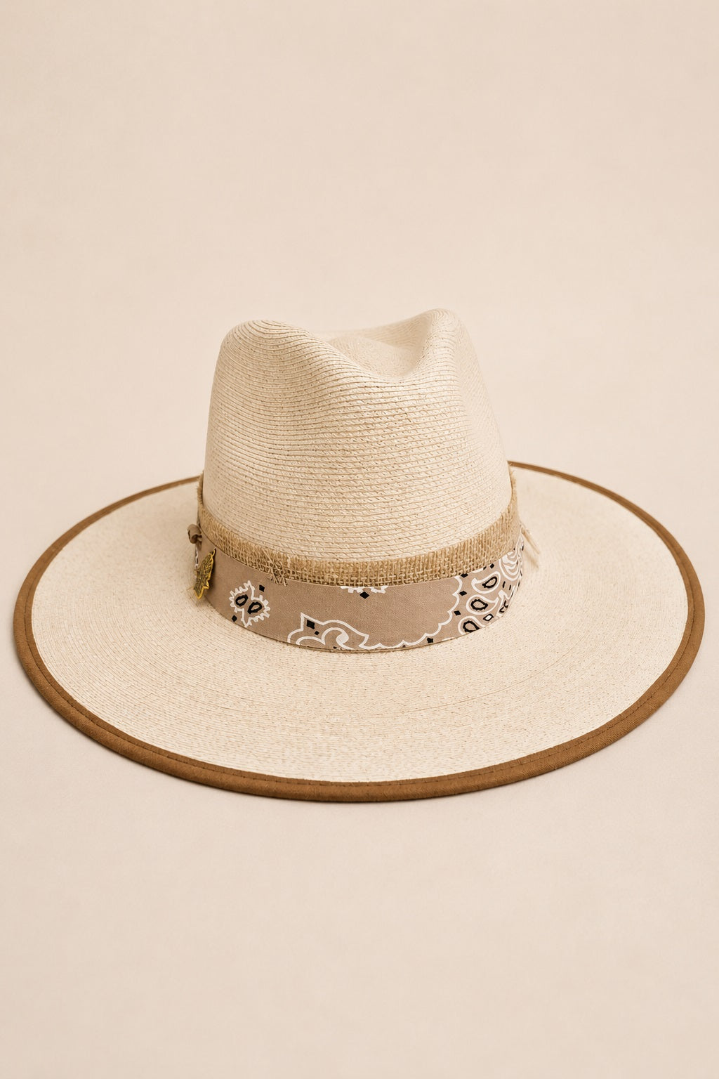 Steve  Straw Western Crown Hat