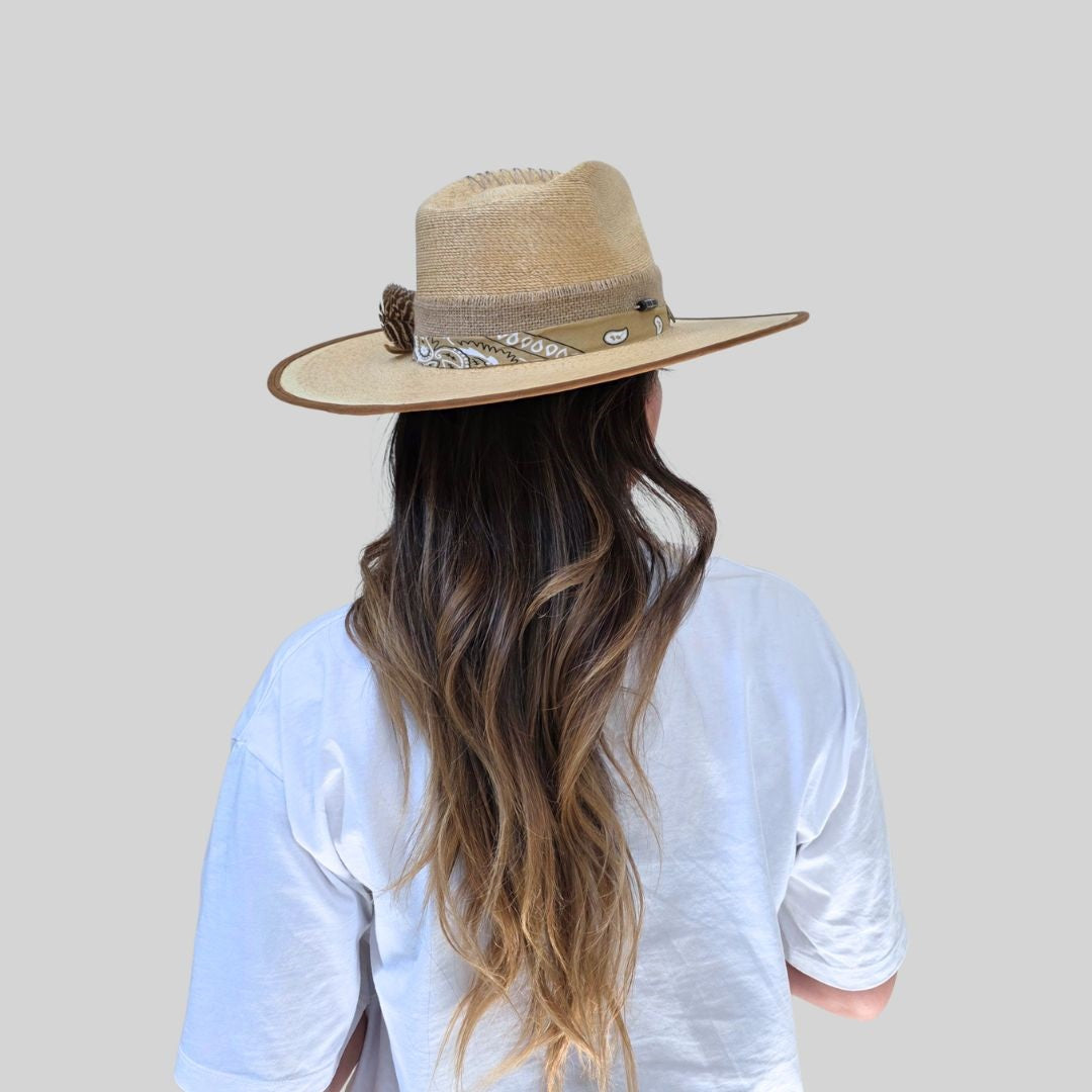 Steve  Straw Western Crown Hat