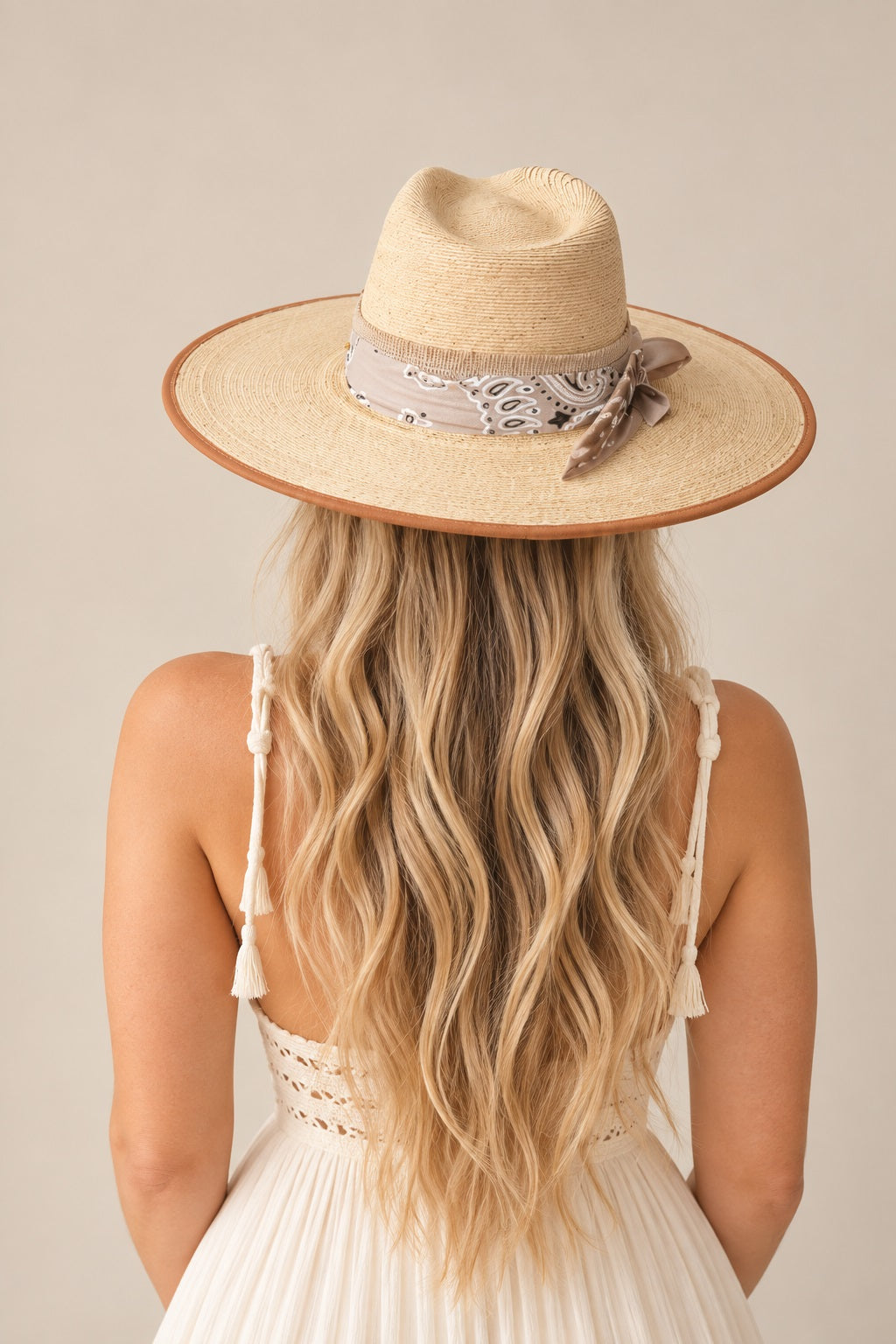 Steve  Straw Western Crown Hat