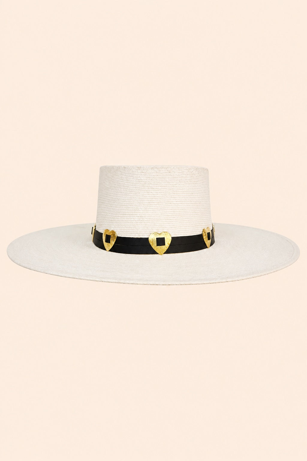 Zelia Straw Boater Crown Hat