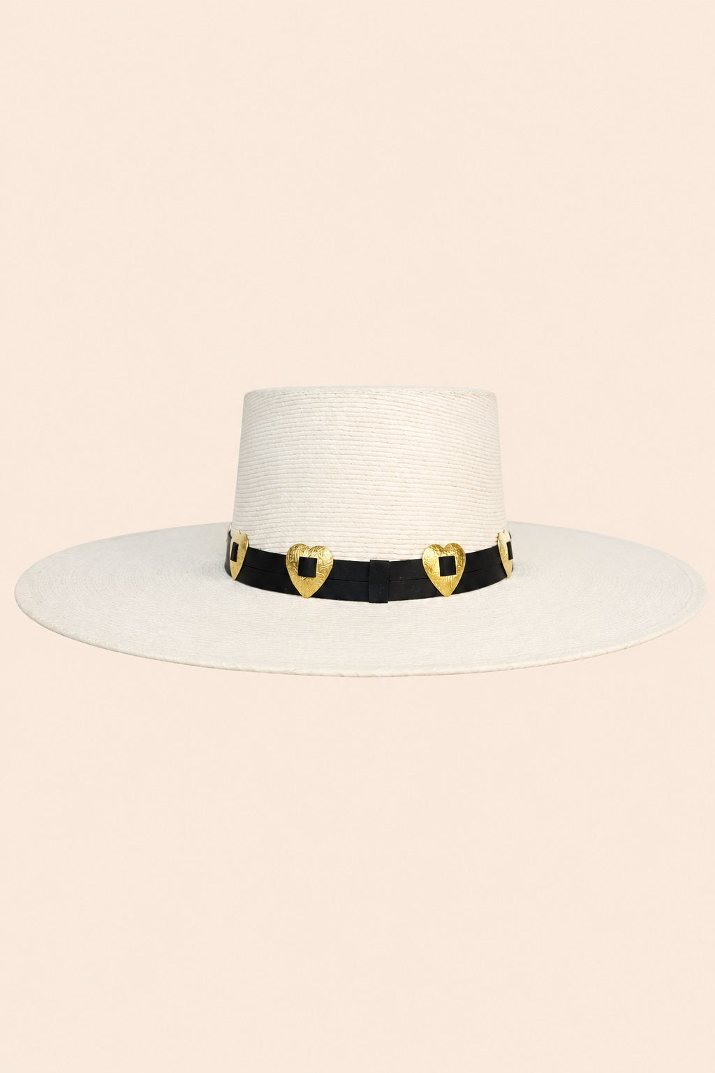 Zelia Straw Boater Crown Hat