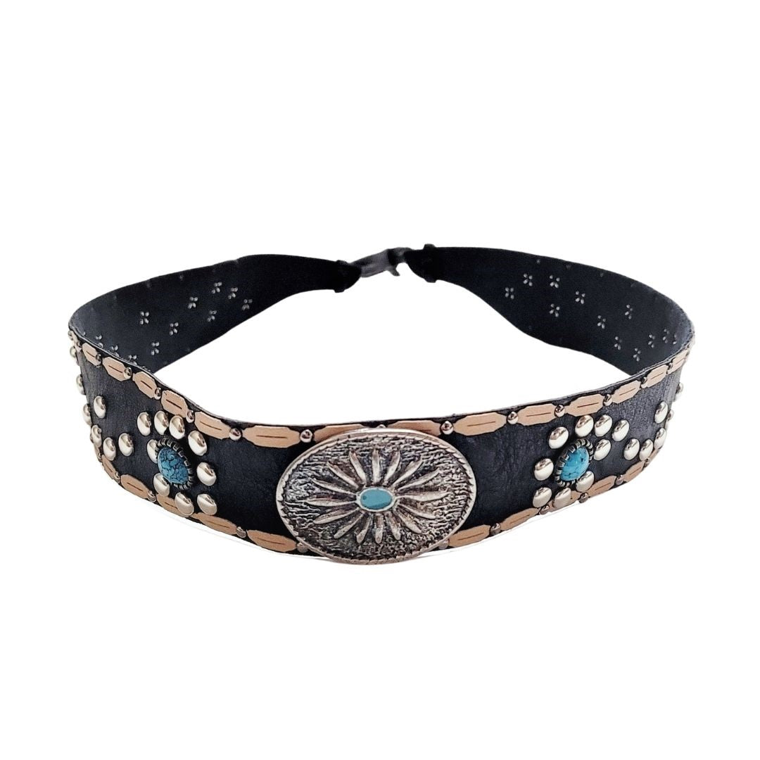 Bohemian Vegan Leather Hat Band